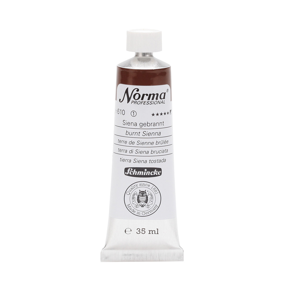 Norma Professional oil paint - Schmincke - 610, Burnt Sienna, 35 ml