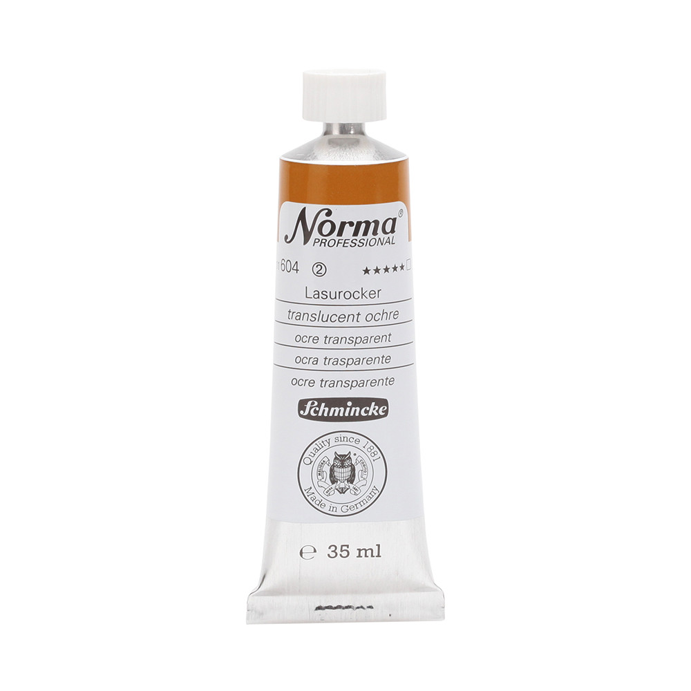 Norma Professional oil paint - Schmincke - 604, Transparent Ochre, 35 ml