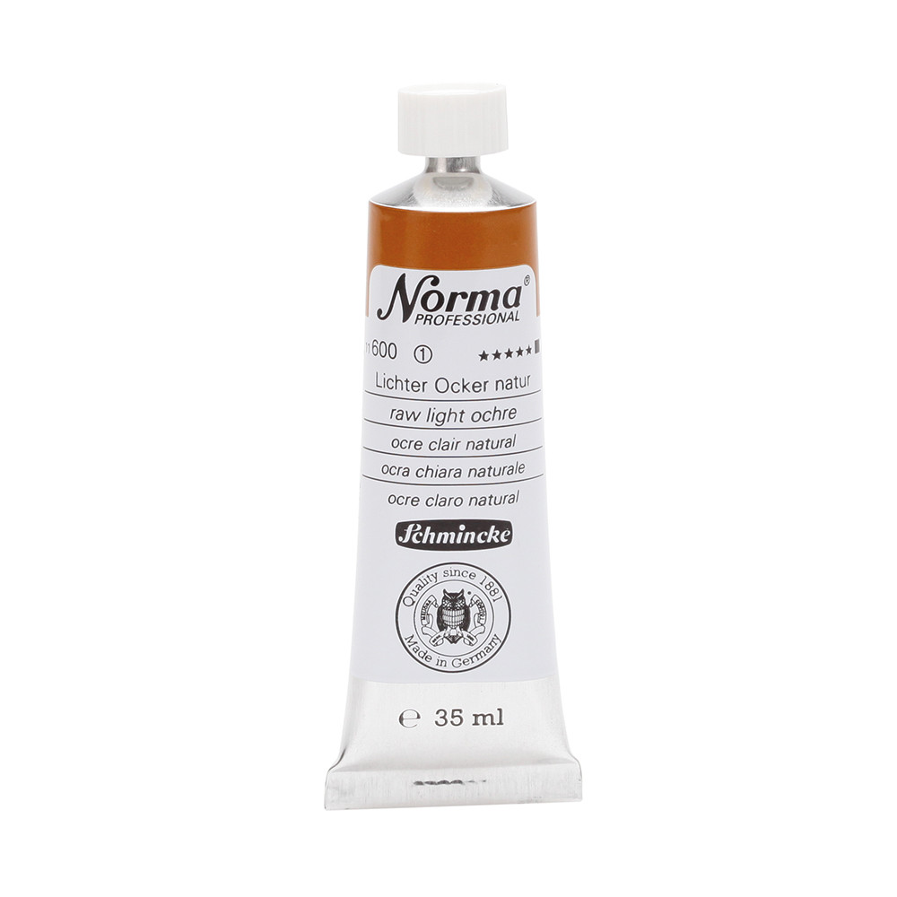 Norma Professional oil paint - Schmincke - 600, Raw Light Ochre, 35 ml