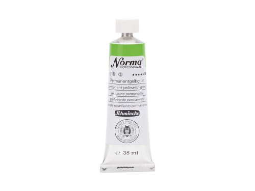 Farba olejna Norma Professional - Schmincke - 510, Permanent Yellowish-Green, 35 ml