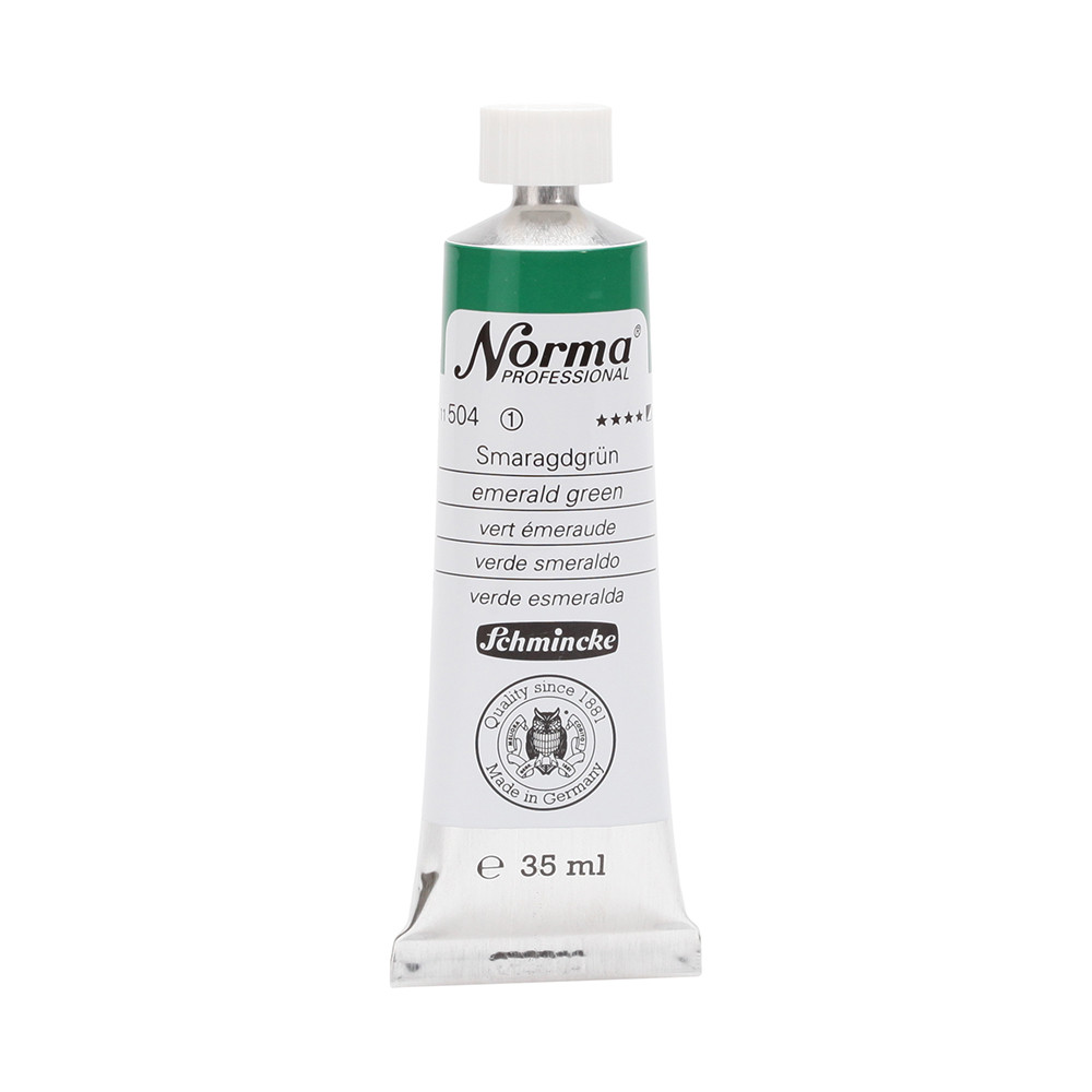 Farba olejna Norma Professional - Schmincke - 504, Emerald Green, 35 ml