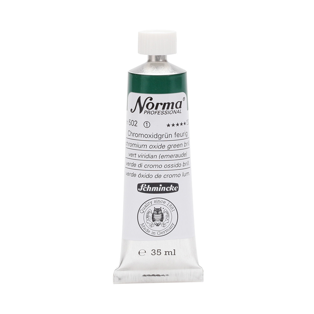 Norma Professional oil paint - Schmincke - 502, Chromium Oxide Green Brill., 35 ml