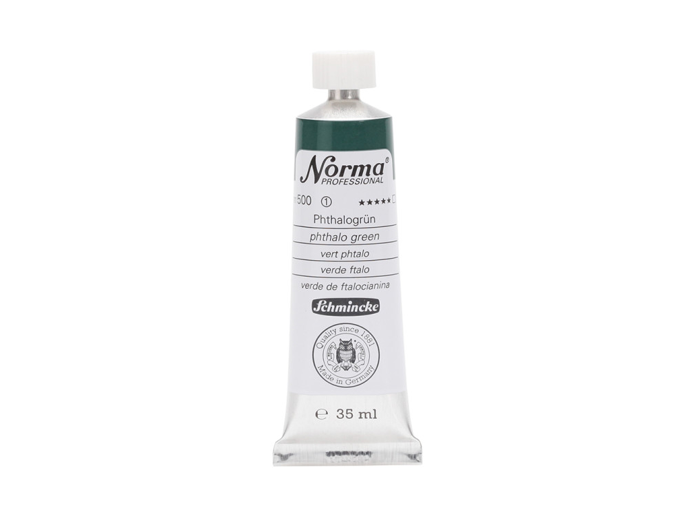 Norma Professional oil paint - Schmincke - 500, Phthalo Green, 35 ml