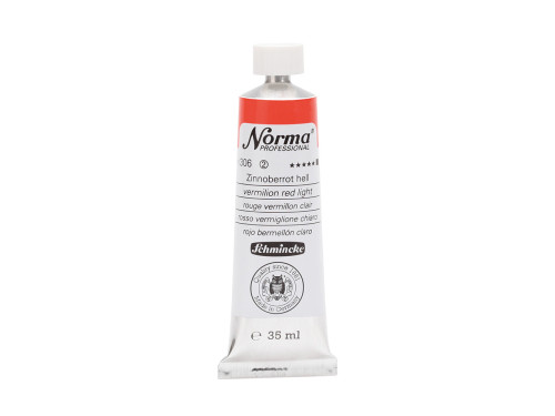 Norma Professional oil paint - Schmincke - 306, Vermilion Red Light, 35 ml