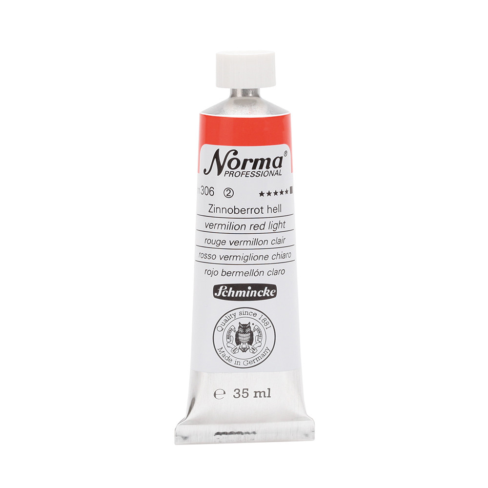 Norma Professional oil paint - Schmincke - 306, Vermilion Red Light, 35 ml