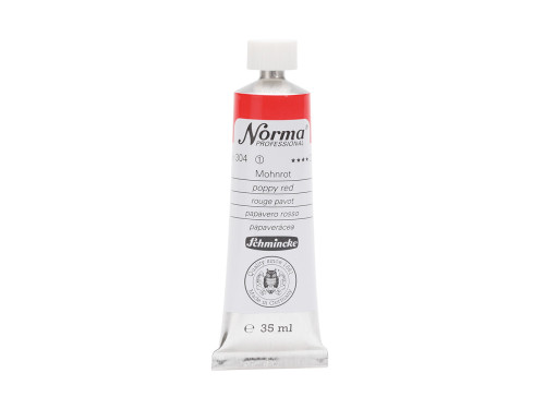 Norma Professional oil paint - Schmincke - 304, Poppy Red, 35 ml
