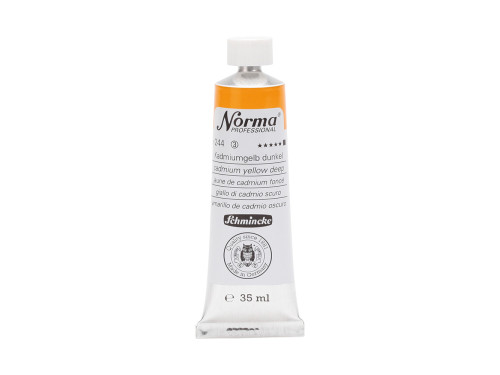 Norma Professional oil paint - Schmincke - 244, Cadmium Yellow Deep, 35 ml