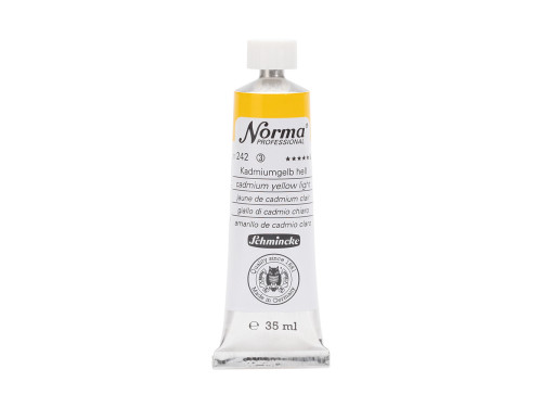 Norma Professional oil paint - Schmincke - 242, Cadmium Yellow Light, 35 ml