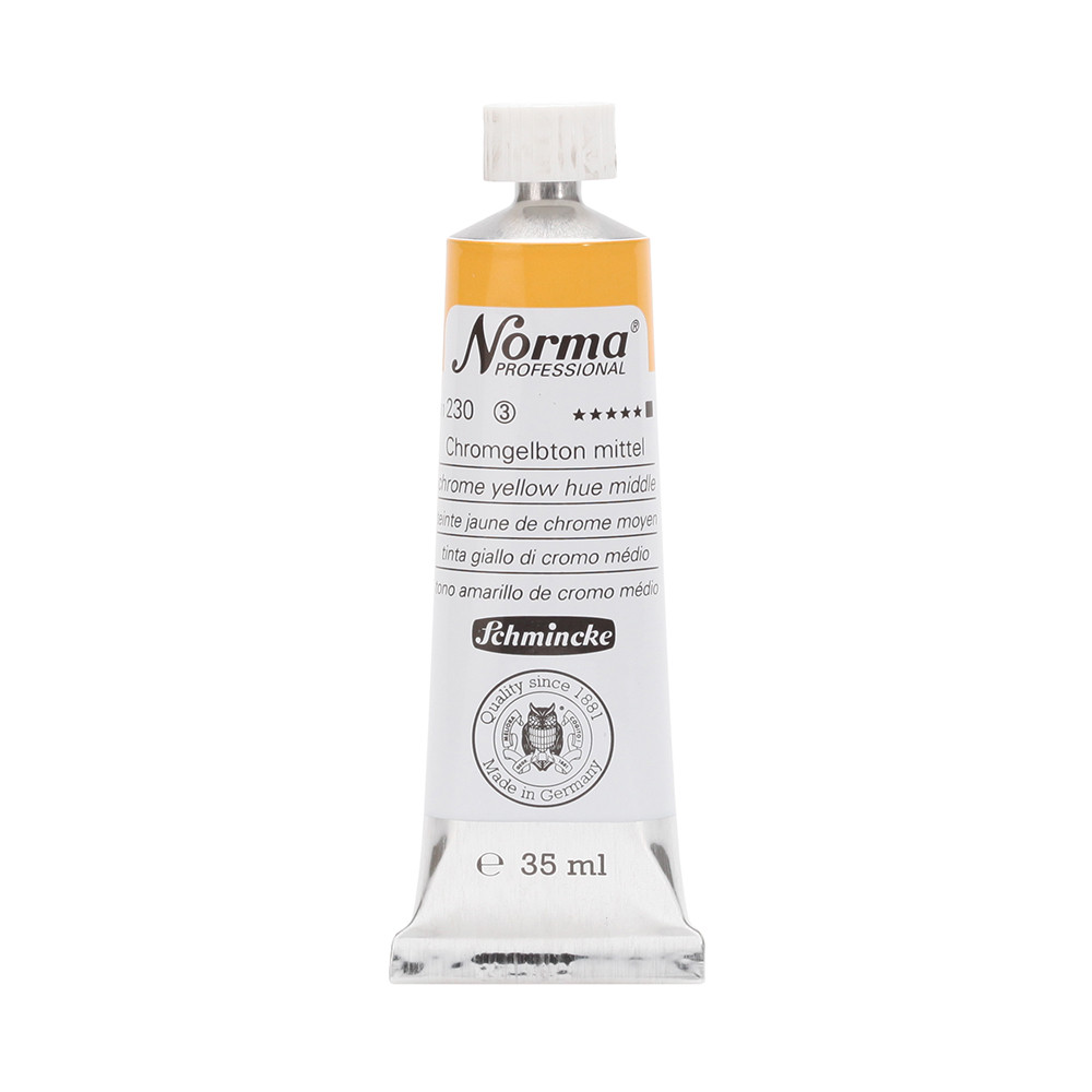 Farba olejna Norma Professional - Schmincke - 230, Chrome Yellow Hue Medium, 35 ml