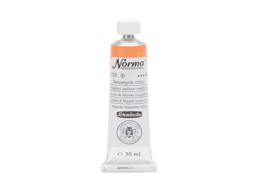 Norma Professional oil paint - Schmincke - 222, Naples Yellow Reddish, 35 ml