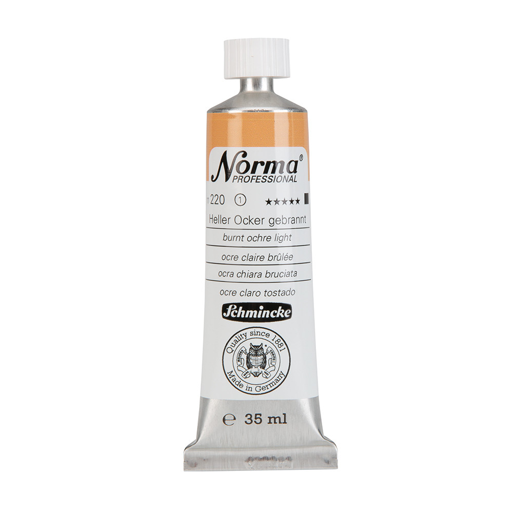 Norma Professional oil paint - Schmincke - 220, Burnt Ochre Light, 35 ml