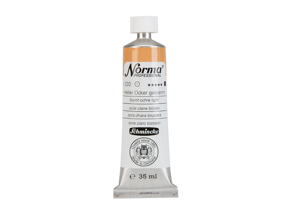 Norma Professional oil paint - Schmincke - 220, Burnt Ochre Light, 35 ml