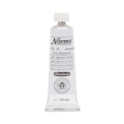 Norma Professional oil paint - Schmincke - 118, Zinc Titanium White, 35 ml