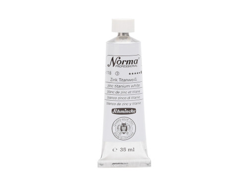 Farba olejna Norma Professional - Schmincke - 118, Zinc Titanium White, 35 ml