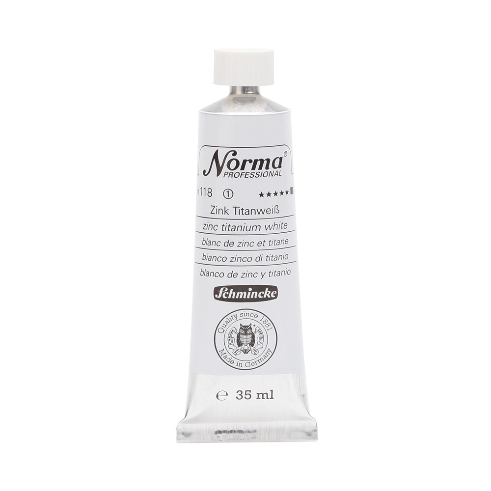 Farba olejna Norma Professional - Schmincke - 118, Zinc Titanium White, 35 ml