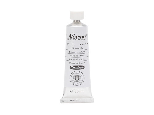 Farba olejna Norma Professional - Schmincke - 114, Titanium White, 35 ml