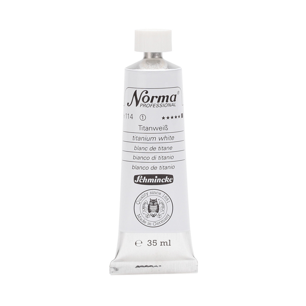 Norma Professional oil paint - Schmincke - 114, Titanium White, 35 ml