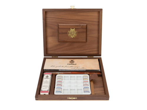 Zestaw akwareli Horadam Aquarell Retro w drewnianej kasecie - Schmincke - 18 szt.