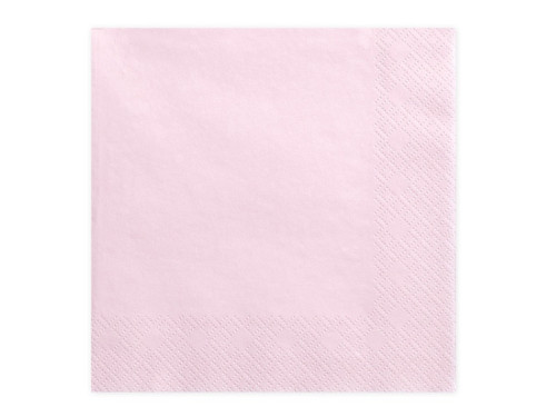 Paper napkins - light powder pink, 20 pcs.