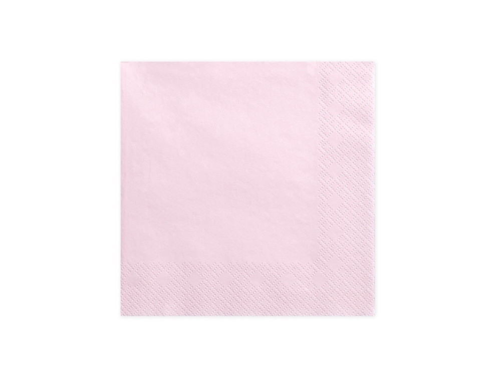 Serwetki papierowe - jasny pudrowy róż, 20 szt.