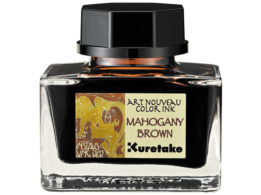 Ink-Cafe Art Noveau calligraphy ink - Kuretake - Mahogany Brown, 21 ml