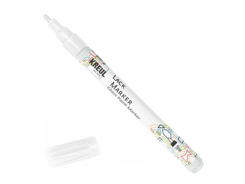 Marker dekoracyjny Gloss Paint - Kreul - cienki, White, 1-2 mm