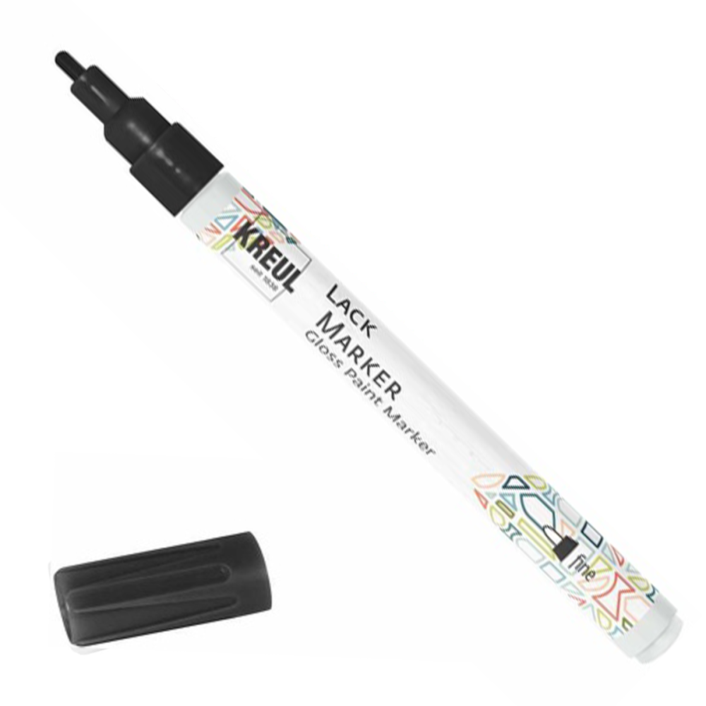 Marker dekoracyjny Gloss Paint - Kreul - cienki, Black, 1-2 mm
