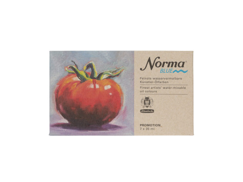Set of Norma Blue water-mixable oil paints - Schmincke - 7 x 35 ml