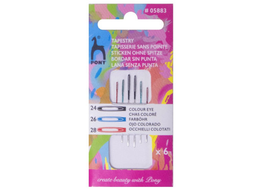 Tapestry needles - Pony - size 24-28, 6 pcs.