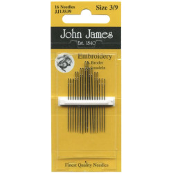 Zestaw igieł do haftowania - John James - rozmiar 3-9, 16 szt.
