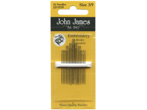 Embroidery needles - John James - size 3-9, 16 pcs.