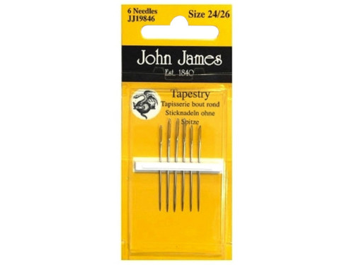 Tapestry needles - John James - size 24-26, 6 pcs.