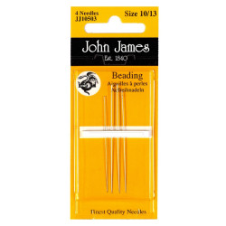 Beading needles - John James - size 10-13, 4 pcs.