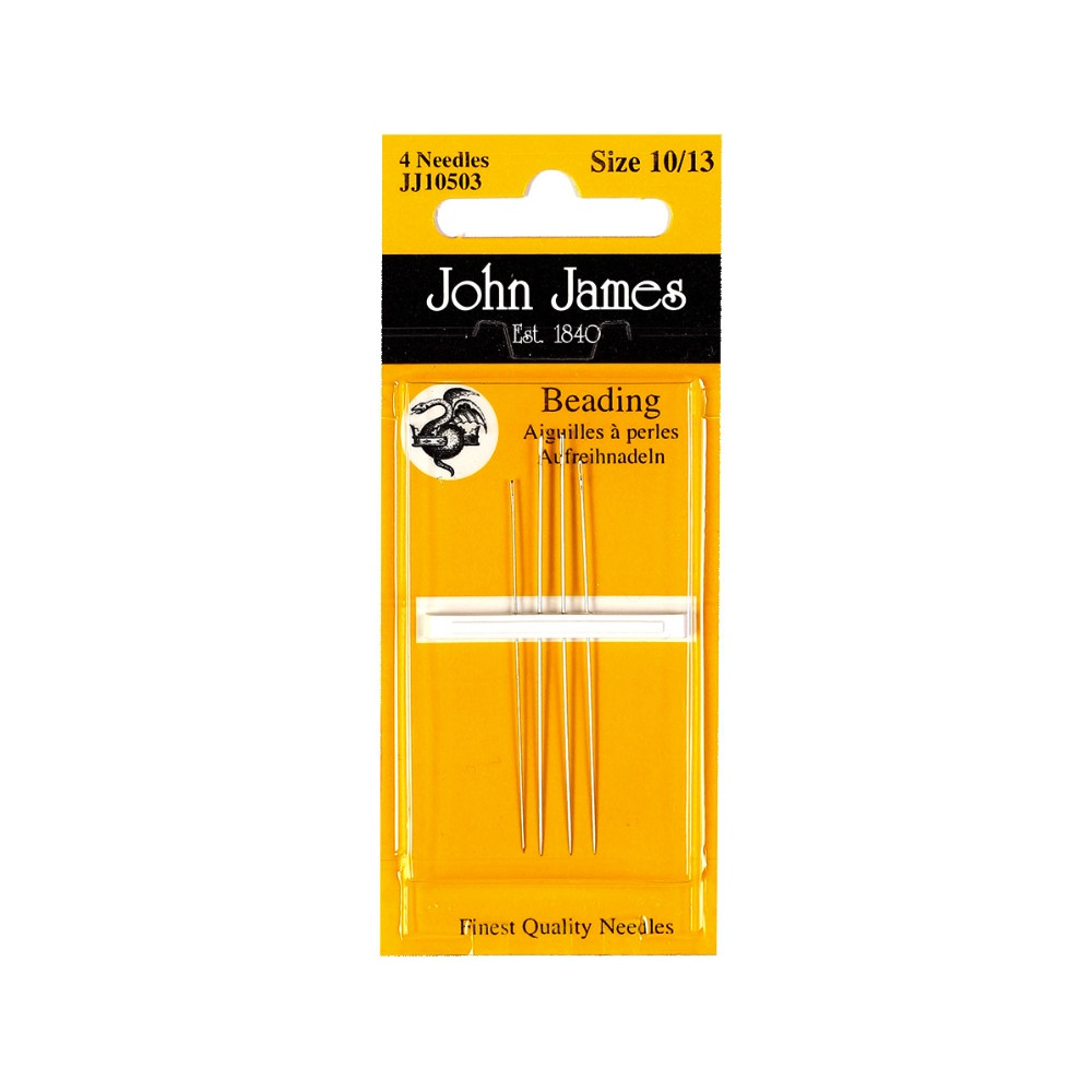Beading needles - John James - size 10-13, 4 pcs.