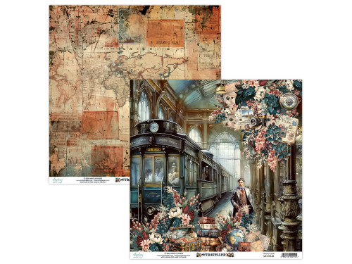 Papier do scrapbookingu 30,5 x 30,5 cm - Mintay - Traveller 01