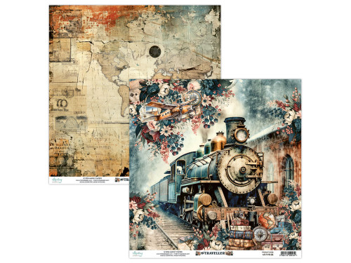 Scrapbooking paper 30,5 x 30,5 cm - Mintay - Traveller 03