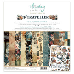 Set of scrapbooking papers 30,5 x 30,5 cm - Mintay - Traveller