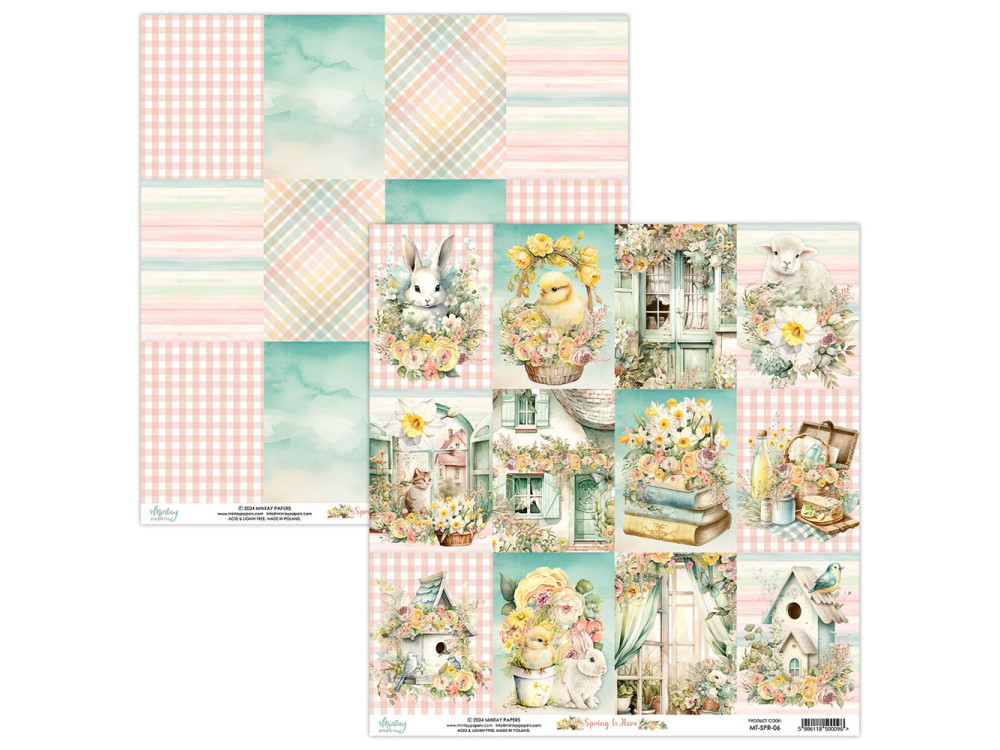 Scrapbooking paper 30,5 x 30,5 cm - Mintay - Spring is Here 06