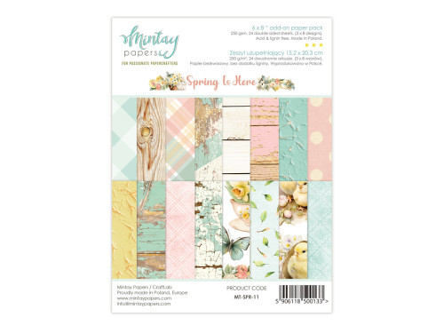 Zeszyt uzupełniający z papierami do scrapbookingu - Mintay - Spring is Here