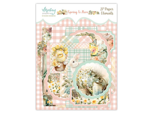 Zestaw papierowych tagów i kopert - Mintay - Spring is Here, 27 szt.