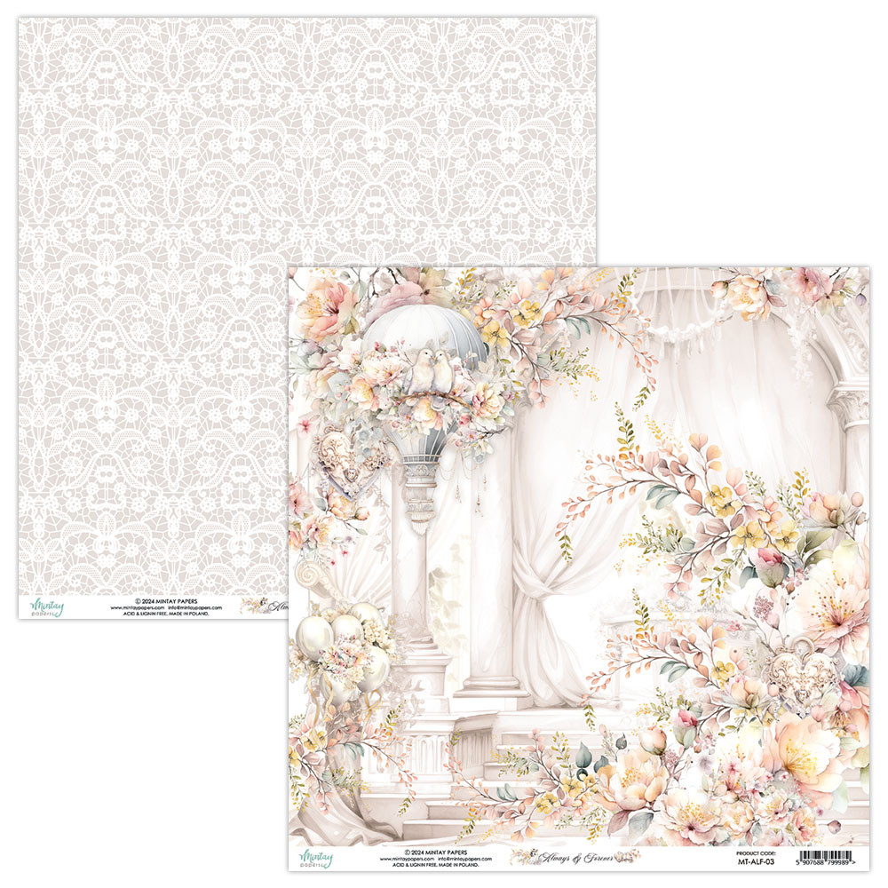 Set of scrapbooking papers 30,5 x 30,5 cm - Mintay - Always & Forever