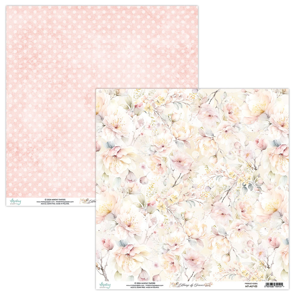 Set of scrapbooking papers 30,5 x 30,5 cm - Mintay - Always & Forever