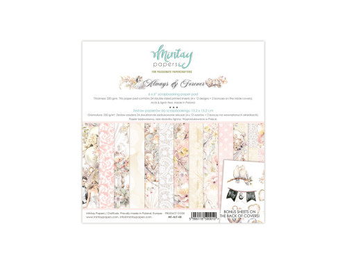 Zestaw papierów do scrapbookingu 15,2 x 15,2 cm - Mintay - Always & Forever