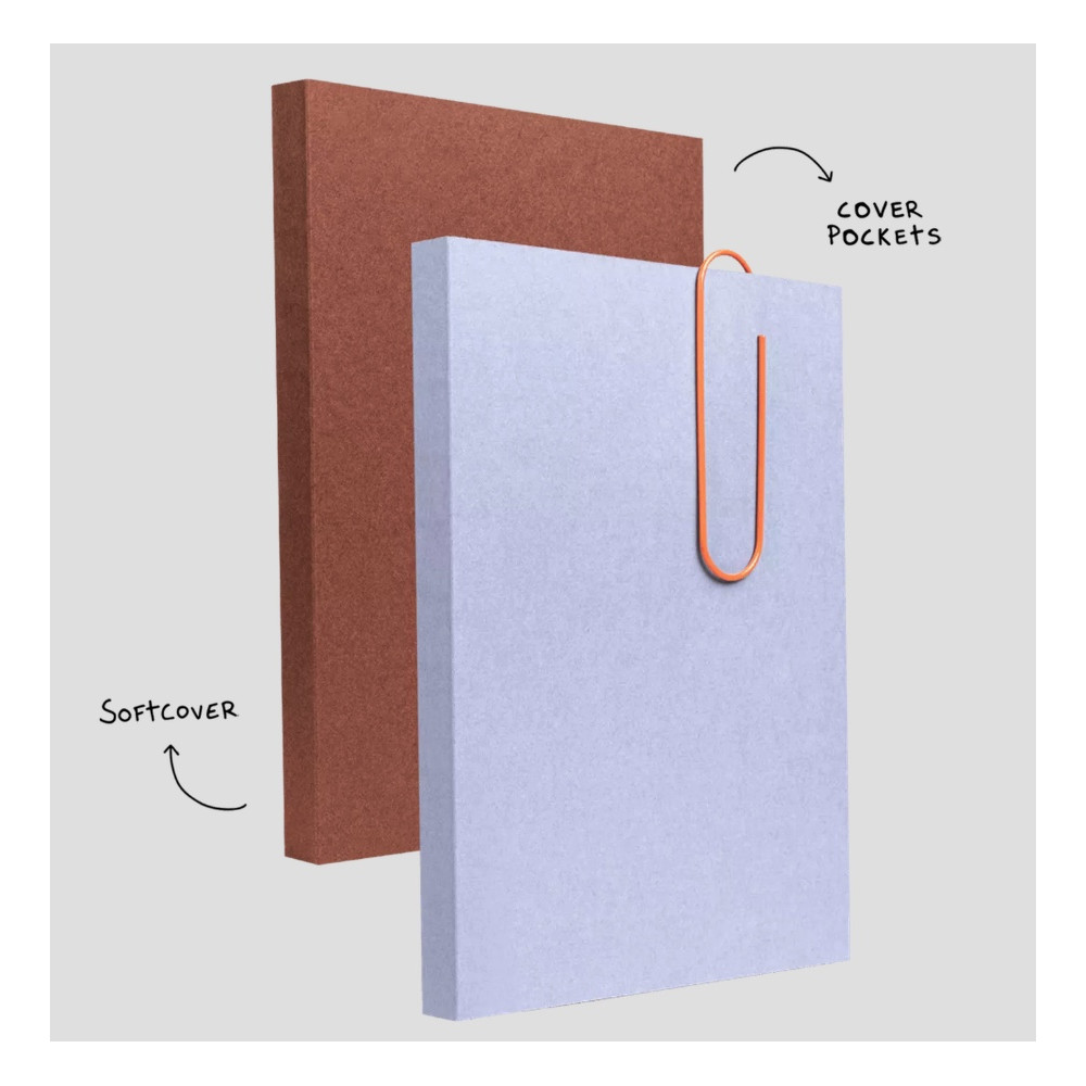 Notebook Naked A5 - mishmash - dotted, softcover, Very Peri, 90 g/m2