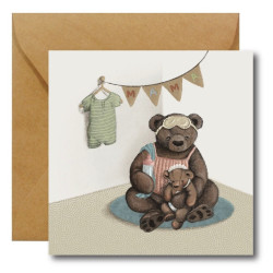 Kartka okolicznościowa - Hi Little - Hello Mama Bear
