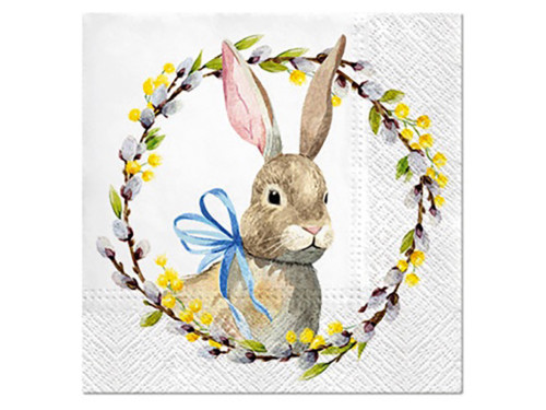Serwetki ozdobne - Paw - Rabbit with Catkins, 20 szt.