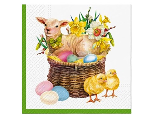 Decorative napkins - Paw - Lamb Basket, 20 pcs.