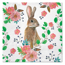Decorative napkins - Paw - Rabbit Berries, 20 pcs.