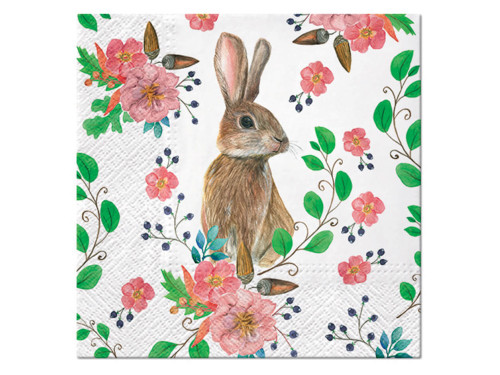 Decorative napkins - Paw - Rabbit Berries, 20 pcs.