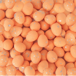 Polystyrene eggs spotted - peach, 1,5 x 1,8 cm, 100 pcs.